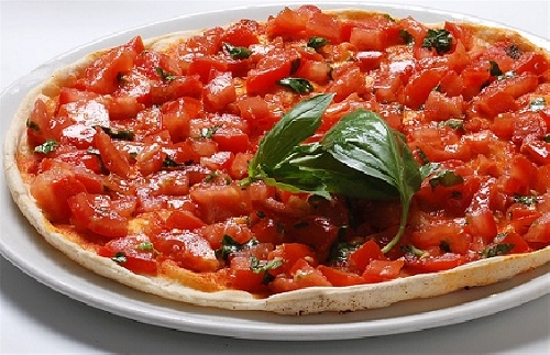 Ricetta pizza Bruschetta Foto