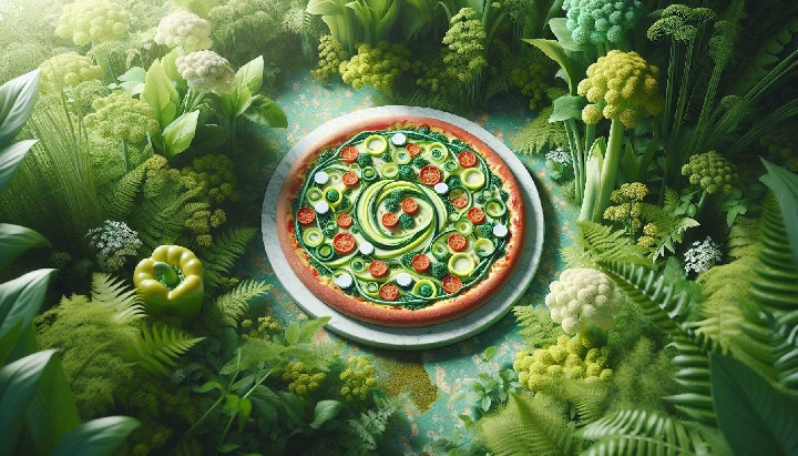 Foto Le pizze verdi per celebrare la primavera a Marzo