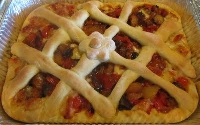 Ricetta Pizza Crostata alla Mediterranea Foto